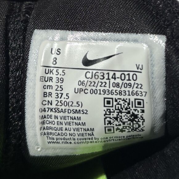 Nike Womens Shoes Size 8 Free Metcon 3 Black White Workout Training CJ6314-010 - Picture 11 of 12